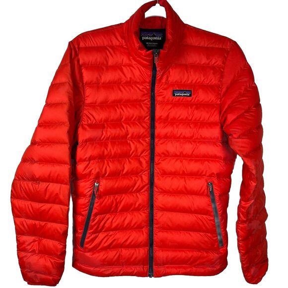 Patagonia Other - Patagonia Down Sweater Jacket Men's XS Orange Puffer Coat 84674